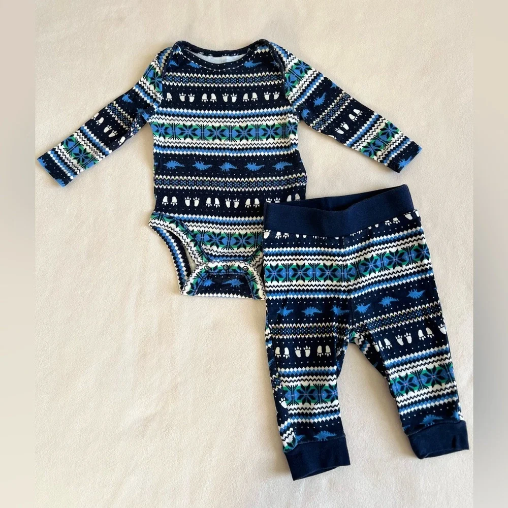 Old Navy Baby Boy 2 Piece Cotton Outfit Set 3-6 Months - Picture 1 of 8